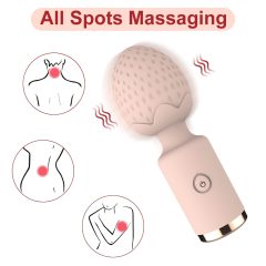 Sunfo Strawberry - Waterproof Mini Vibrating Massager (Pink)