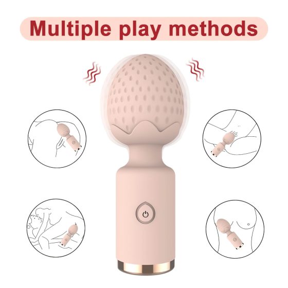 Sunfo Strawberry - Waterproof Mini Vibrating Massager (Pink)