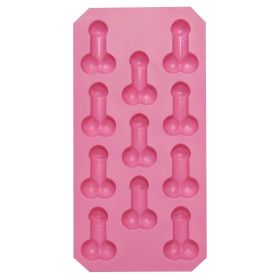 Penis-shaped silicone ice mold