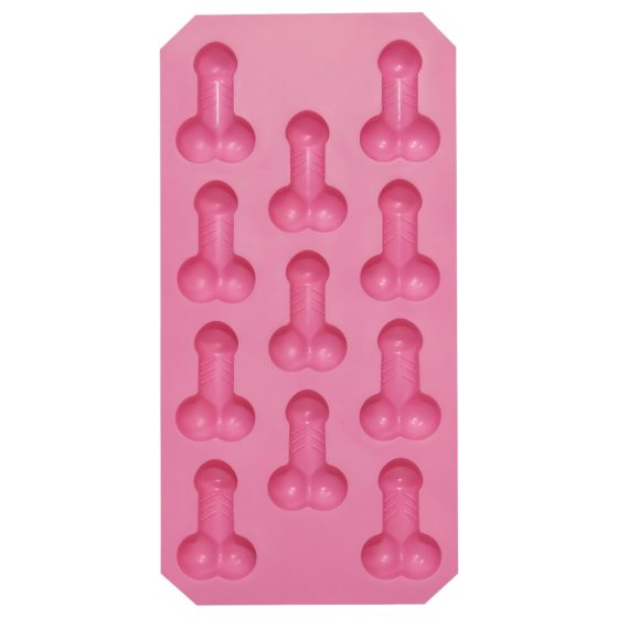 Penis-shaped silicone ice mold