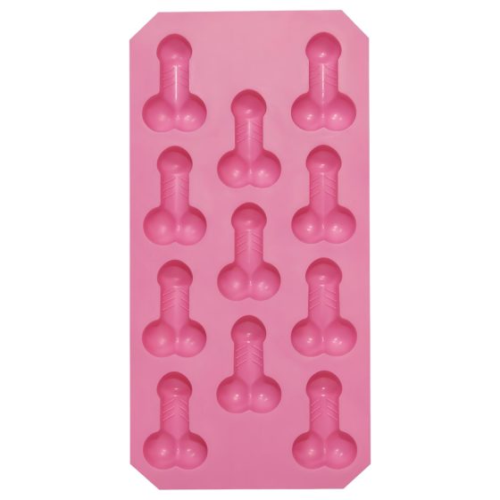 Penis-shaped silicone ice mold