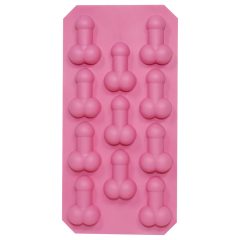 Penis-shaped silicone ice mold