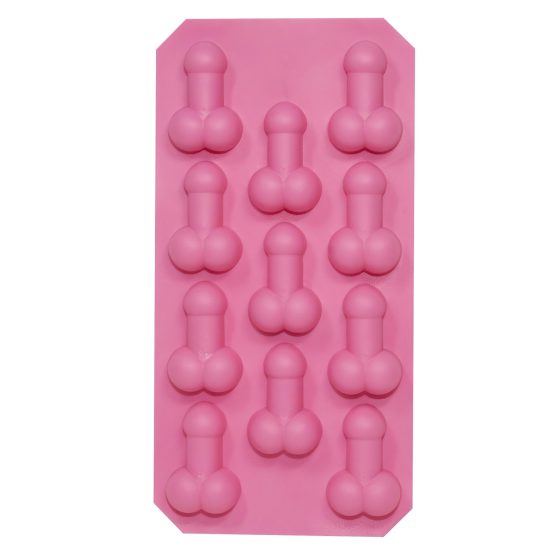 Penis-shaped silicone ice mold