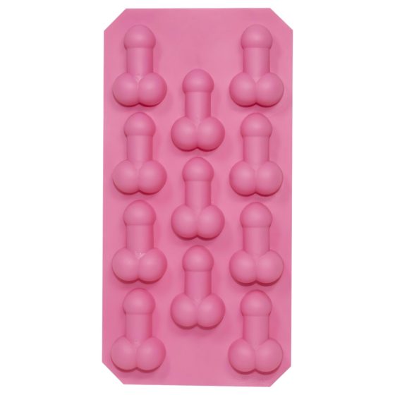 Penis-shaped silicone ice mold