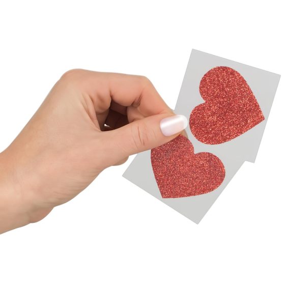 Glittery Nipple Sticker - Heart