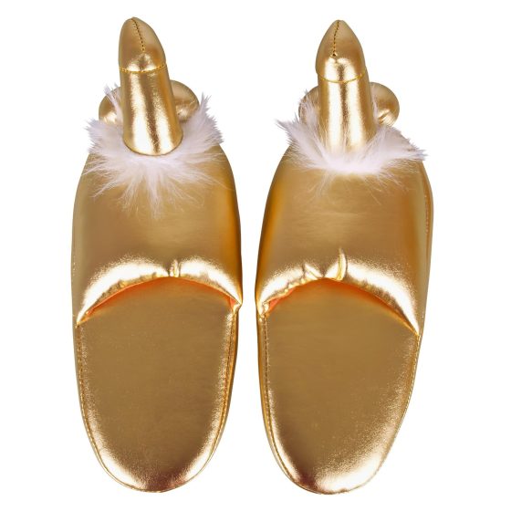 Gold Slippers - Penis-shaped