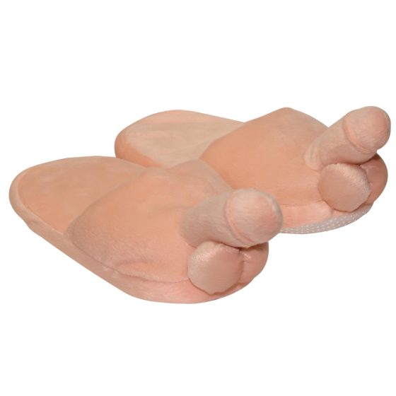 Penis-shaped plush slippers