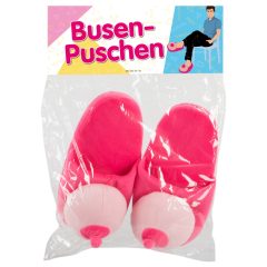 Pink Plush Slippers - Breast Shaped