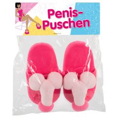 Pink Plush Penis Slippers