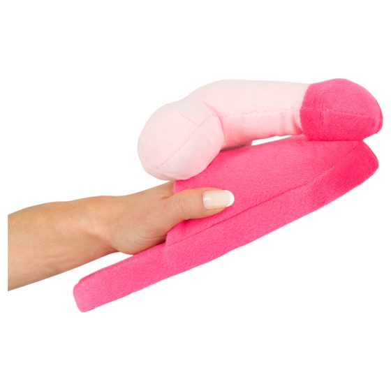 Pink Plush Penis Slippers