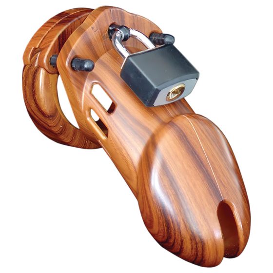 CB-6000 - Luxury Wooden Chastity Device with Lock