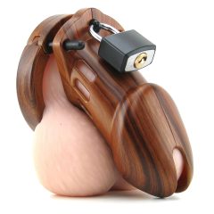 CB-6000 - Luxury Wooden Chastity Cage with Lock