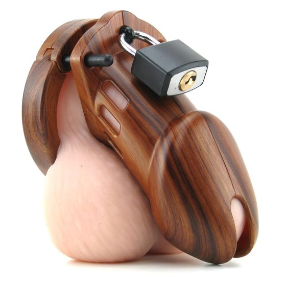 CB-6000 - Luxury Wooden Chastity Device with Lock