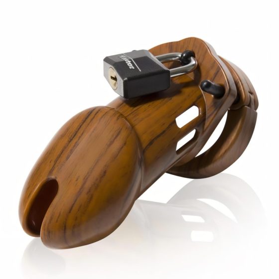 CB-6000 - Luxury Wooden Chastity Device with Lock