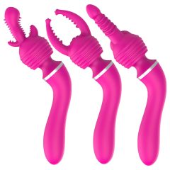   Lonely - 2-in-1 Interchangeable Head Massager and G-Spot Vibrator (Pink)