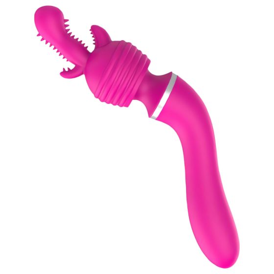 Lonely - 2-in-1 Interchangeable Head Massager and G-Spot Vibrator (Pink)