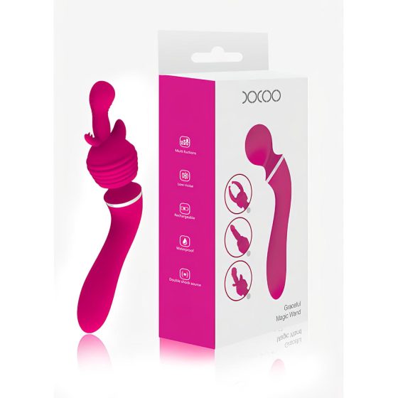 Lonely - 2-in-1 interchangeable head massager and G-spot vibrator (pink)