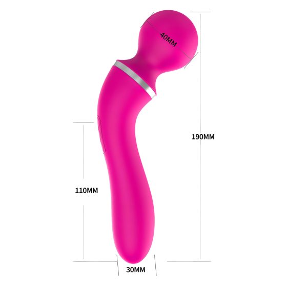 Lonely - 2-in-1 Interchangeable Head Massager and G-Spot Vibrator (Pink)