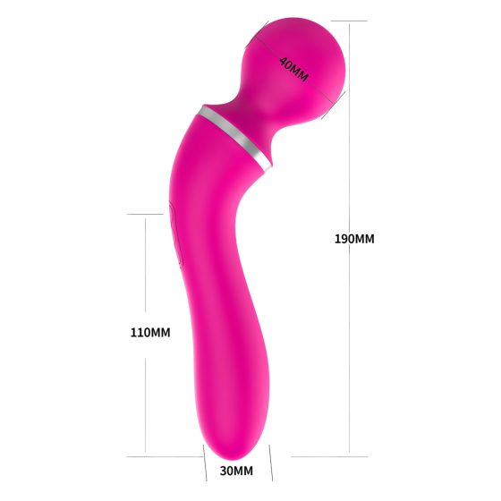 Lonely - 2-in-1 interchangeable head massager and G-spot vibrator (pink)