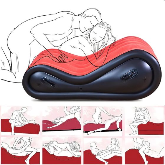 Inflatable BDSM Furniture - Large (Red) with Cuffs