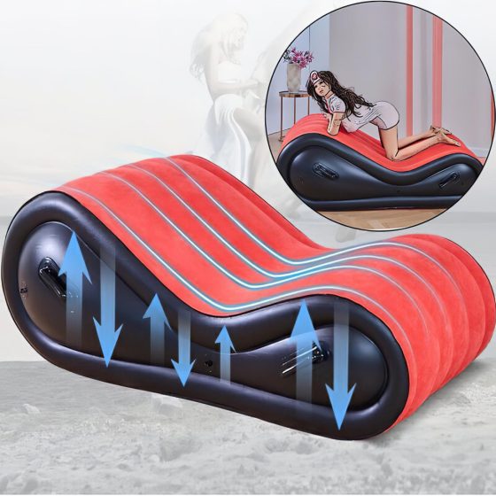 Inflatable BDSM Furniture - Large (Red) with Cuffs