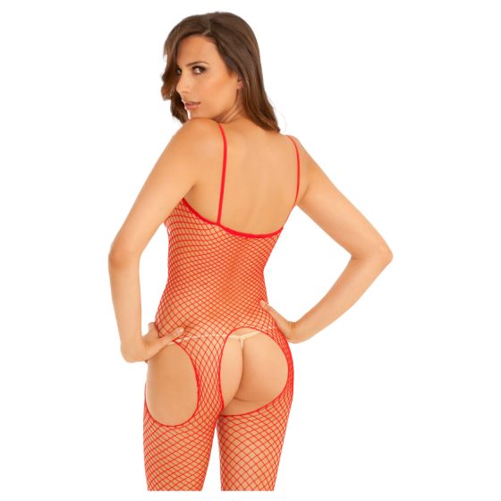 Rene Rofe - Fishnet Catsuit (S-L) - Red