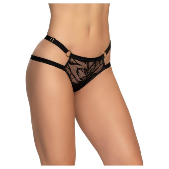 Patterned Chain Thong (Black)