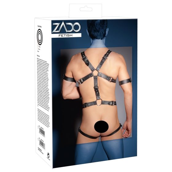 ZADO - Strappy Leather Body Harness - For Men