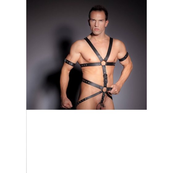 ZADO - Strap Leather Harness Bodysuit for Men