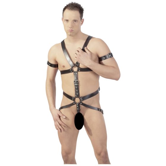 ZADO - Strappy Leather Body Harness - For Men