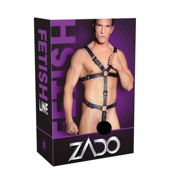 ZADO - Leather Men's Body Harness - Black (S-L)