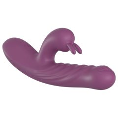   Funny Me Rabbit Bunny - Rechargeable Thrusting Clitoral Vibrator (Purple)