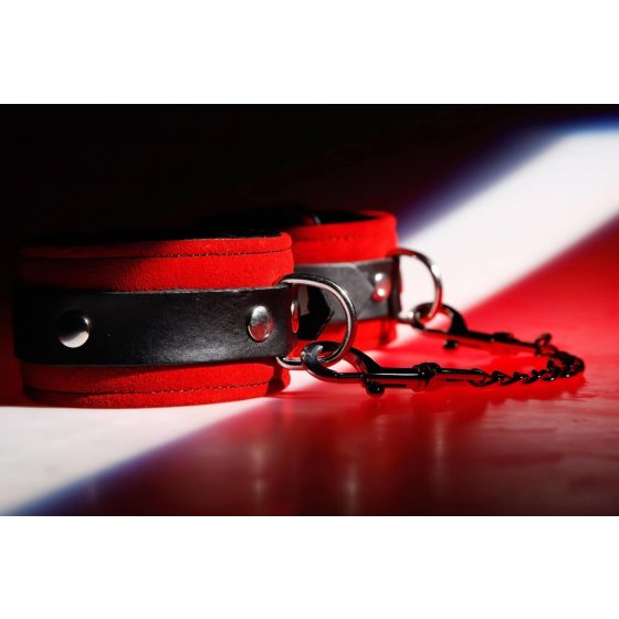 ZADO - leather ankle cuffs (red)