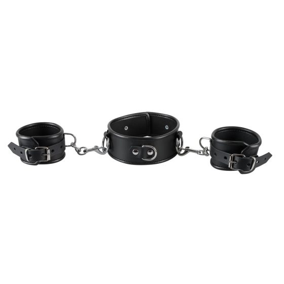 ZADO - Leather Collar with Cuffs (Black)