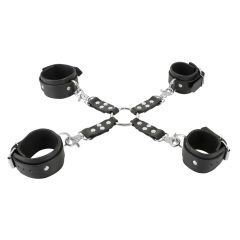 ZADO - Cross-Strap Wrist and Ankle Cuffs Set (Black)