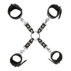 ZADO - Cross-Strap Wrist and Ankle Cuffs Set (Black)