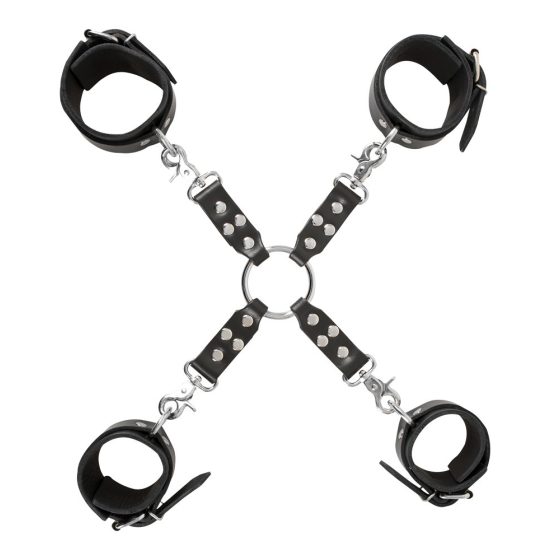 ZADO - Cross-Strap Wrist and Ankle Cuffs Set (Black)