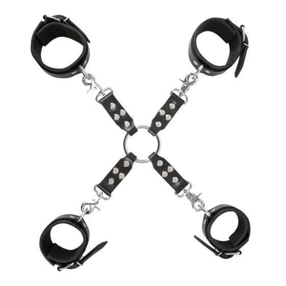 ZADO - Cross-Strap Wrist and Ankle Cuffs Set (Black)