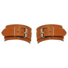 ZADO - Brown Leather Wrist Cuffs