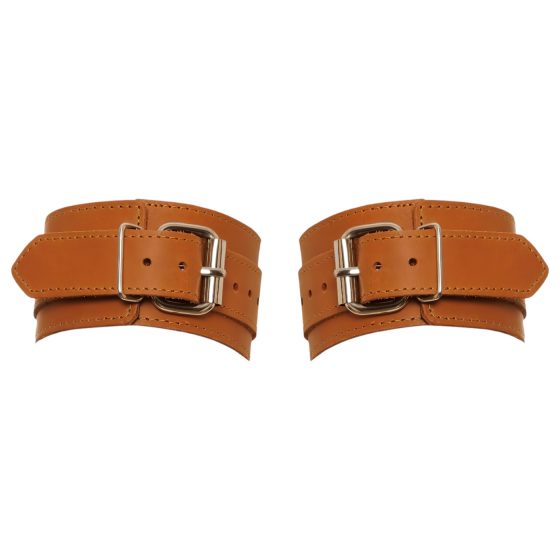 ZADO - Brown Leather Wrist Cuffs