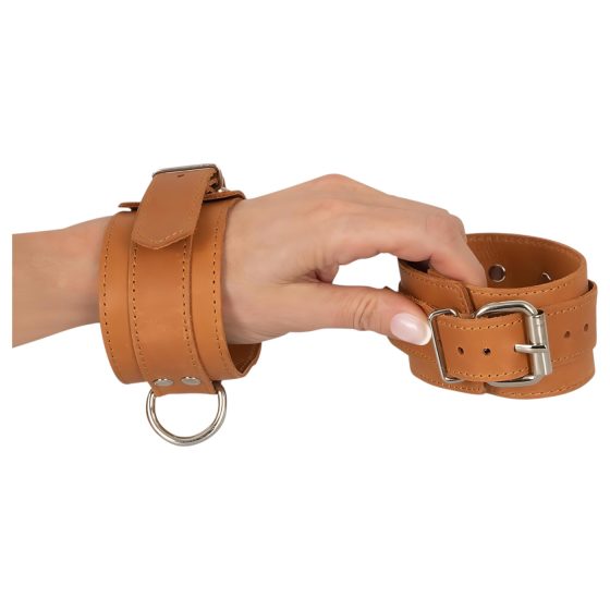 ZADO - Brown Leather Wrist Cuffs