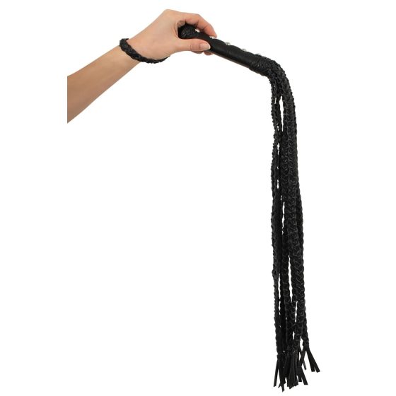 ZADO - 9 Strand Leather Whip (Black)