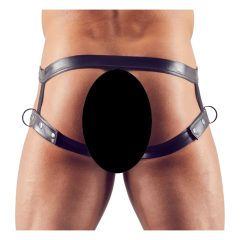 Svenjoyment - Harness with penis ring (black) - M/L