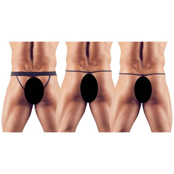 Svenjoyment - Men's Thong Set - Black (3 pieces) S-L