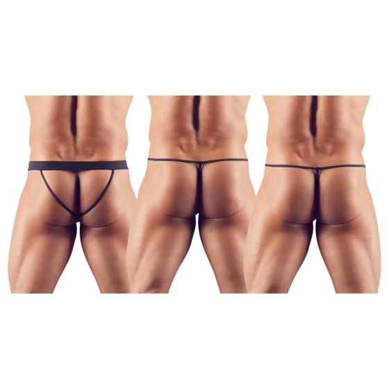 Svenjoyment - Men's Thong Set - Black (3 pieces) S-L