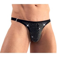 Svenjoyment - Rhinestone Men's Thong (Black)