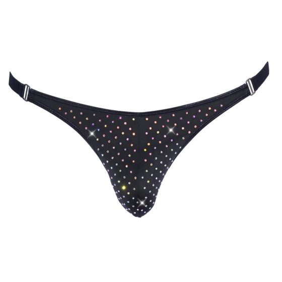 Svenjoyment - Rhinestone Men's Thong (Black)