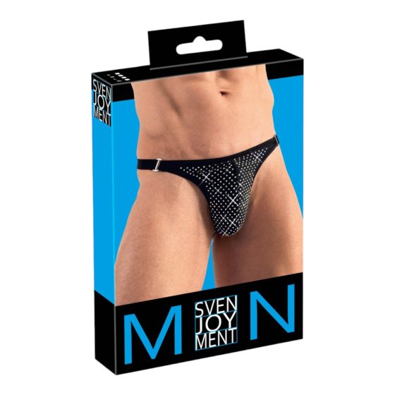 Svenjoyment - Rhinestone Men's Thong (Black)