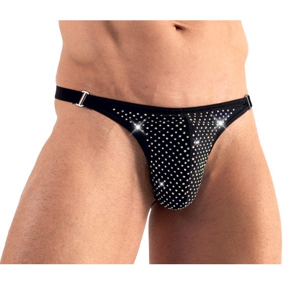 Svenjoyment - men's rhinestone thong (black)