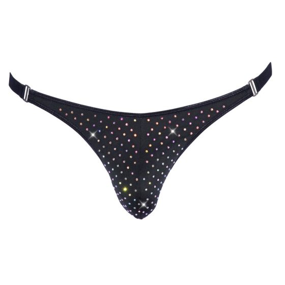 Svenjoyment - men's rhinestone thong (black)